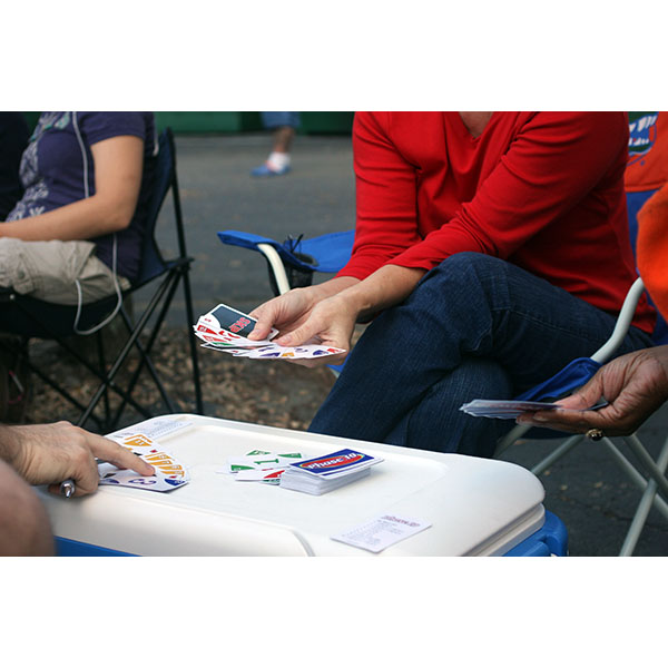 shoppers waiting for admission